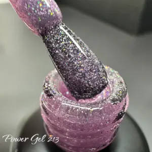 לק ג'ל Power Gel 213, לק ג'ל צבע ורוד גליטר