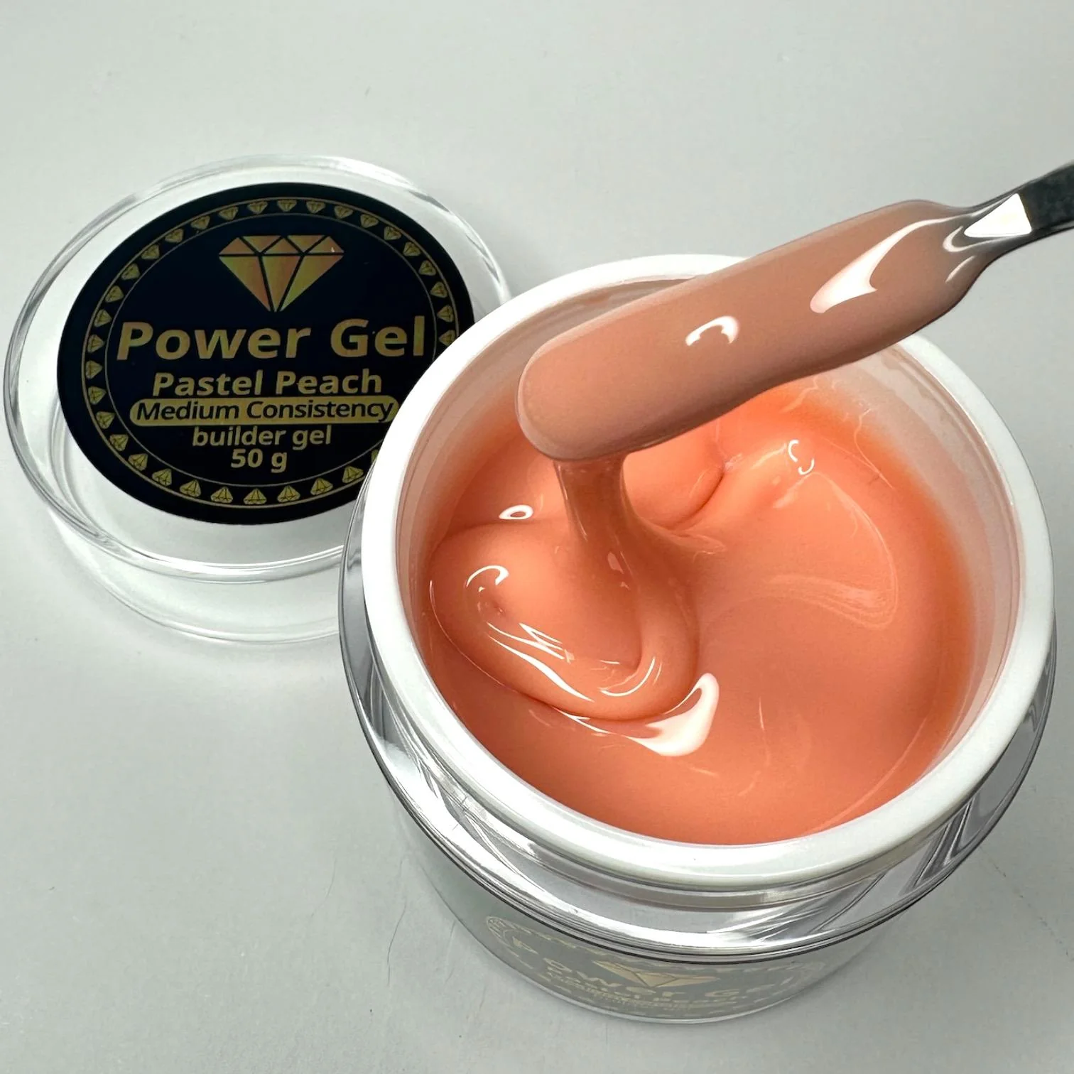 ג'ל בניה PASTEL PEACH בסמיכות בינונית POWER GEL