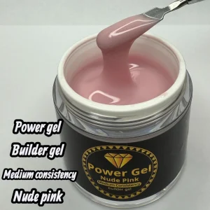ג'ל בניה ניוד פינק בסמיכות בינונית POWER GEL